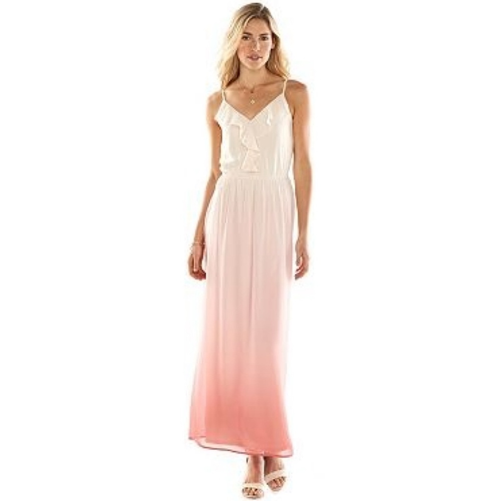 👗 LC Ruffle Dip-Dyed Dress - Picture 2 of 2